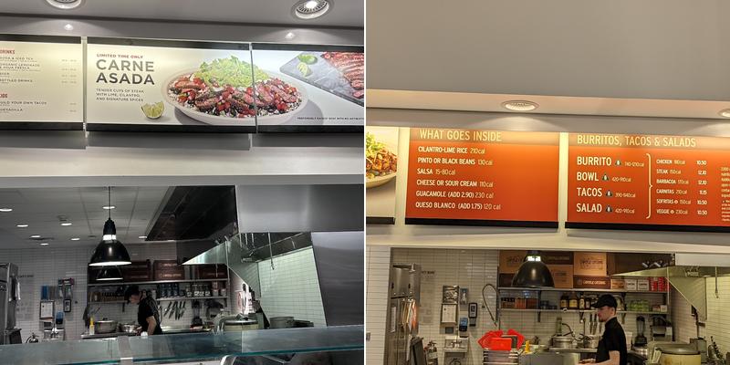 Chipotle Mexican Grill Menu