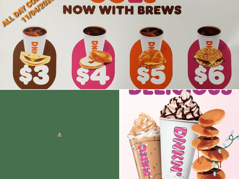 Dunkin' Menu