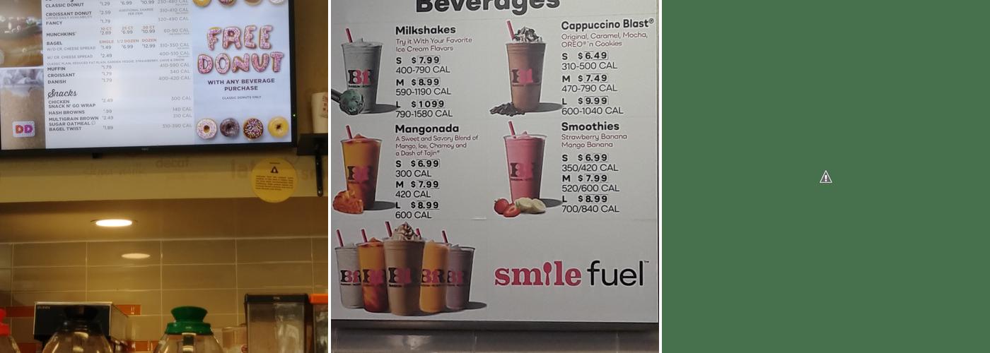 Dunkin' Menu