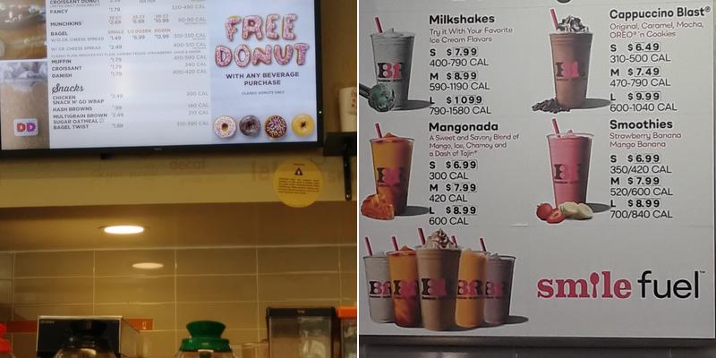 Dunkin' Menu
