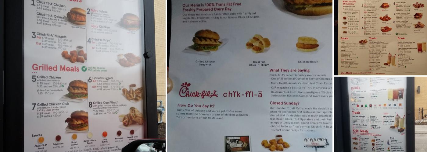 Chick-fil-A Menu