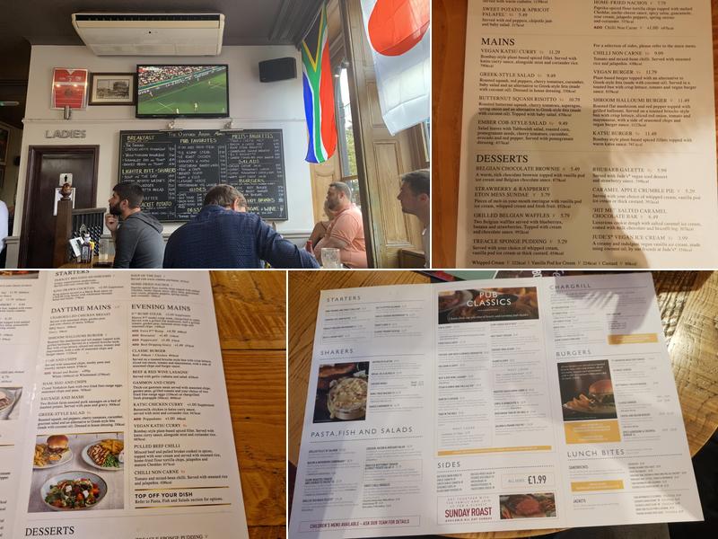 The Three Hammers Menu