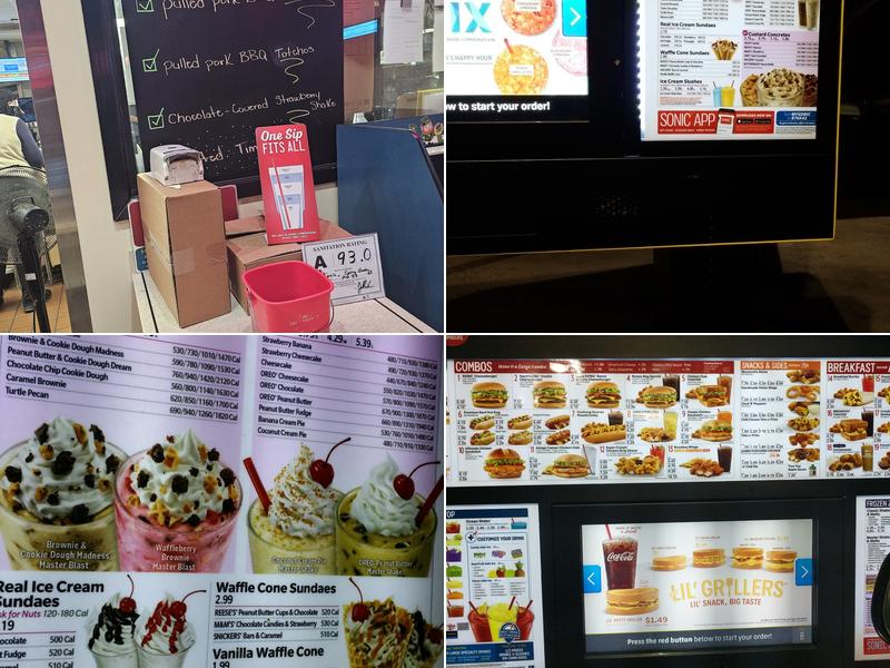 Sonic Drive-In Menu