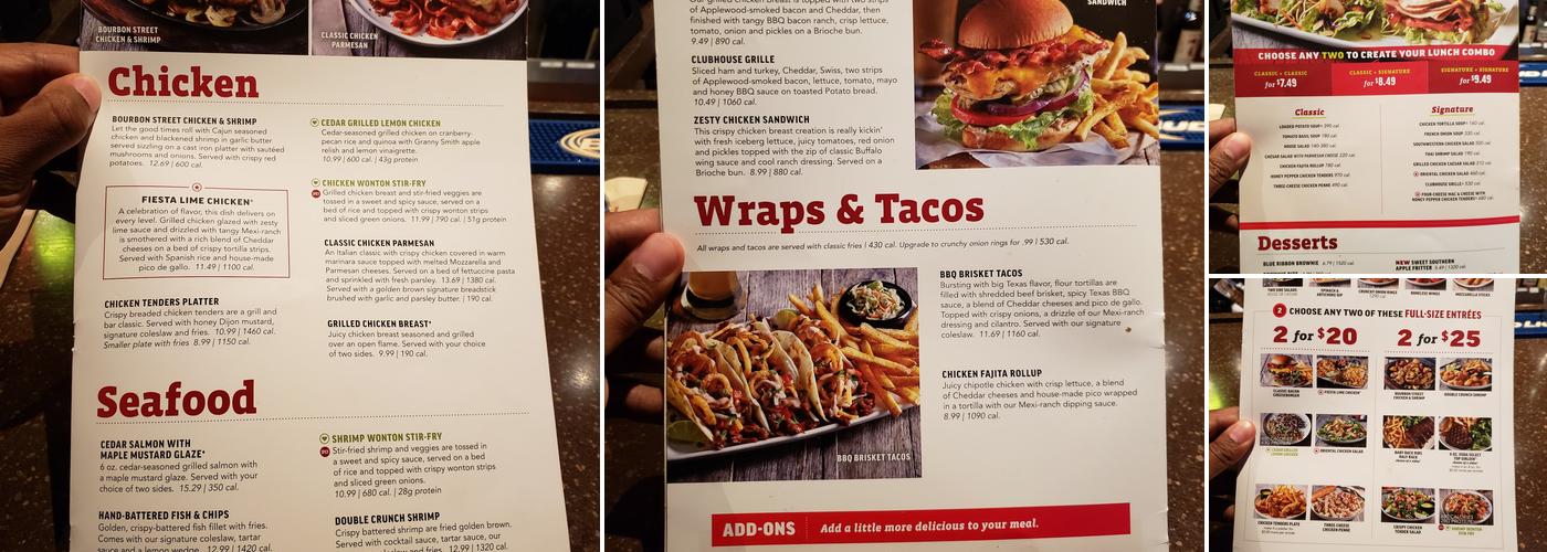 Applebee's Grill + Bar Menu