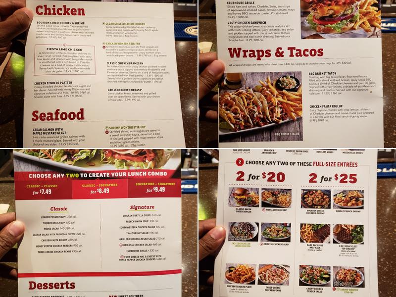 Applebee's Grill + Bar Menu