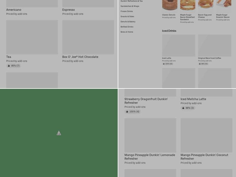 Dunkin' Menu