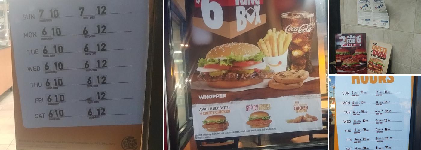 Burger King Menu