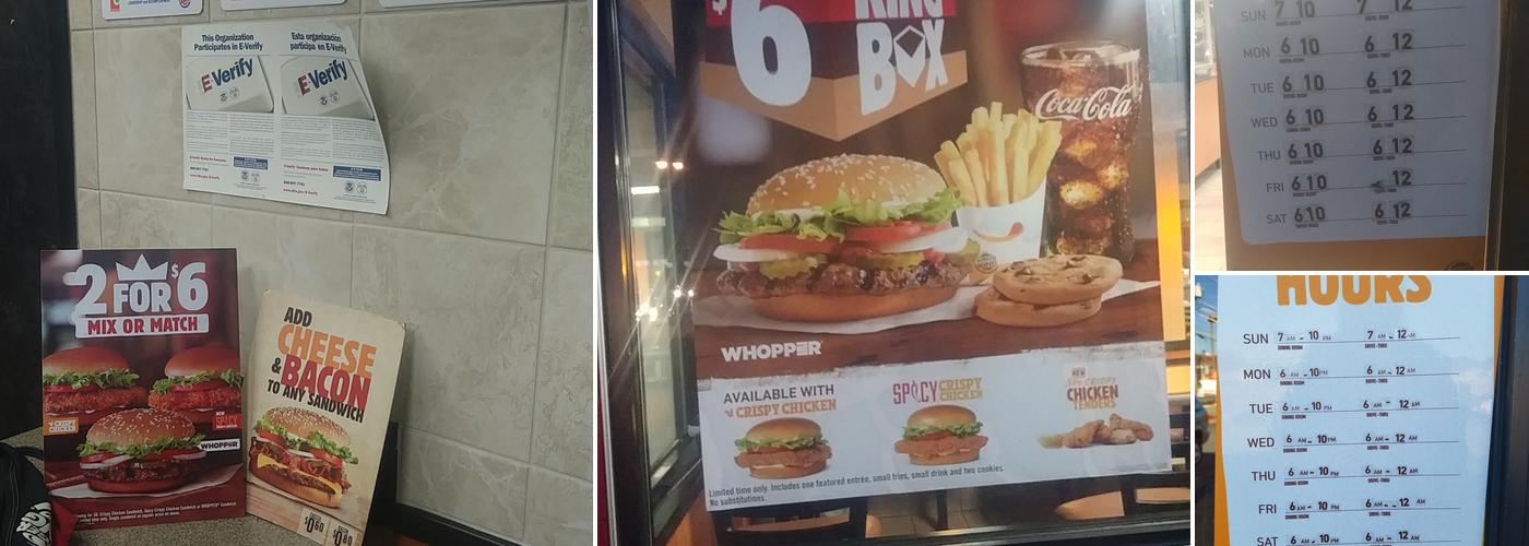 Burger King Menu