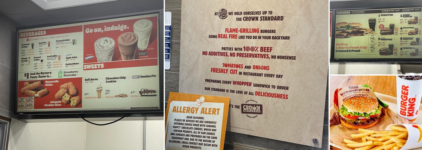 Burger King Menu