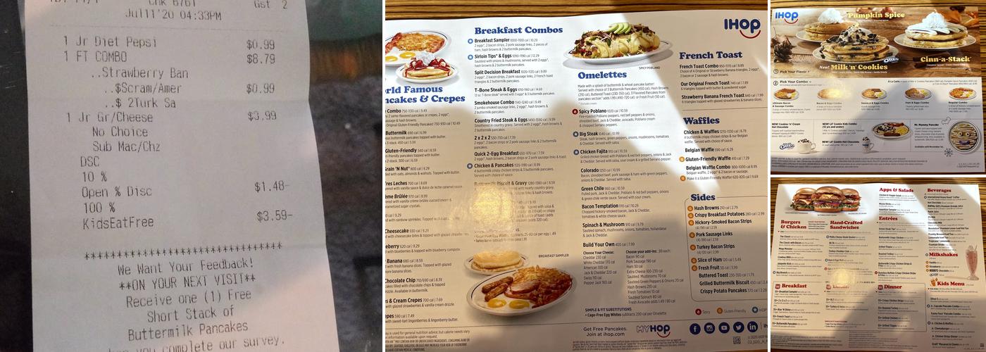 IHOP Menu