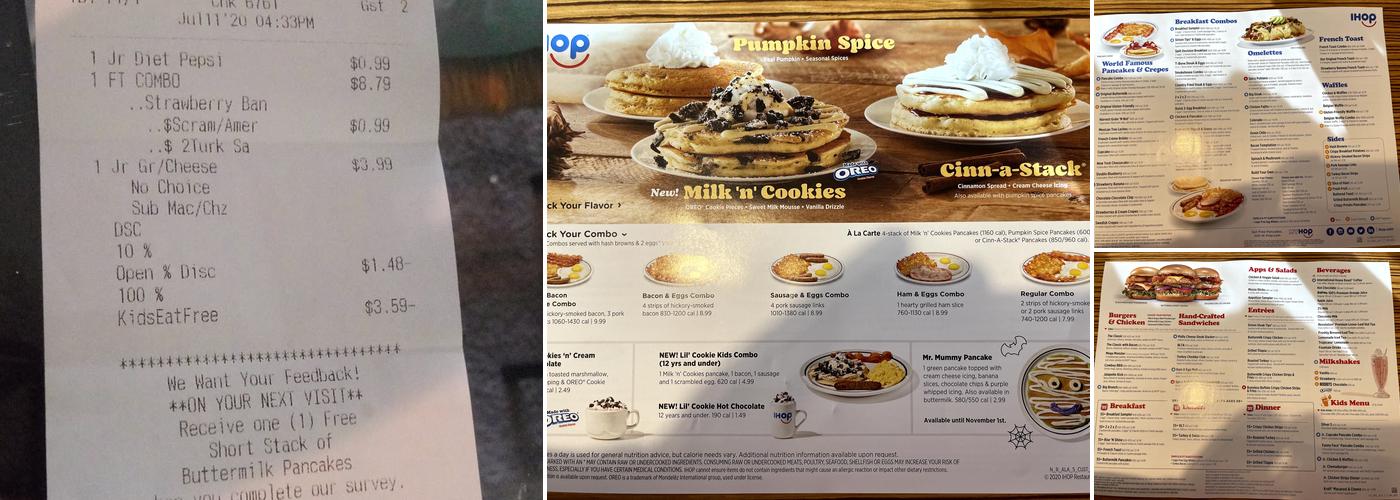 IHOP Menu
