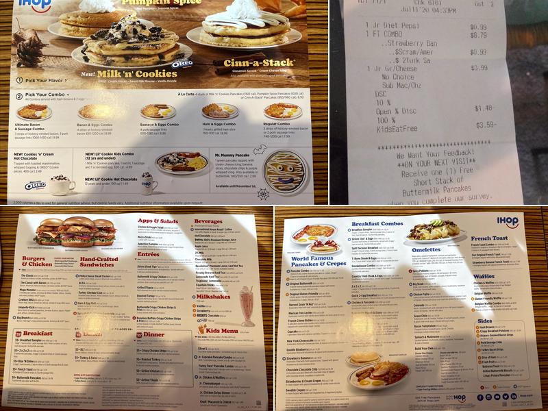 IHOP Menu