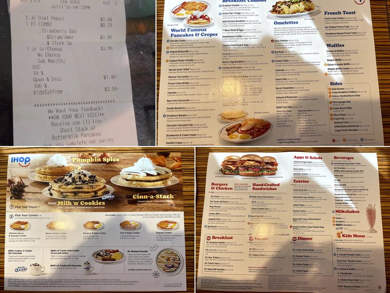 IHOP Menu