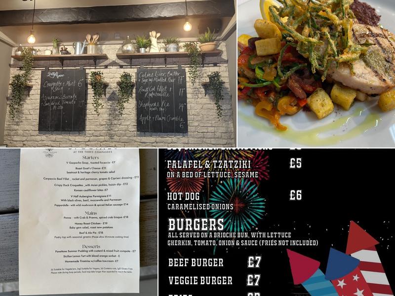 The Three Compasses Menu