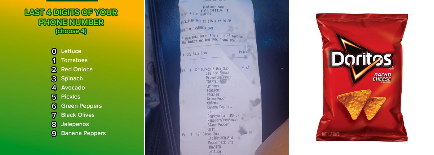 Subway Menu