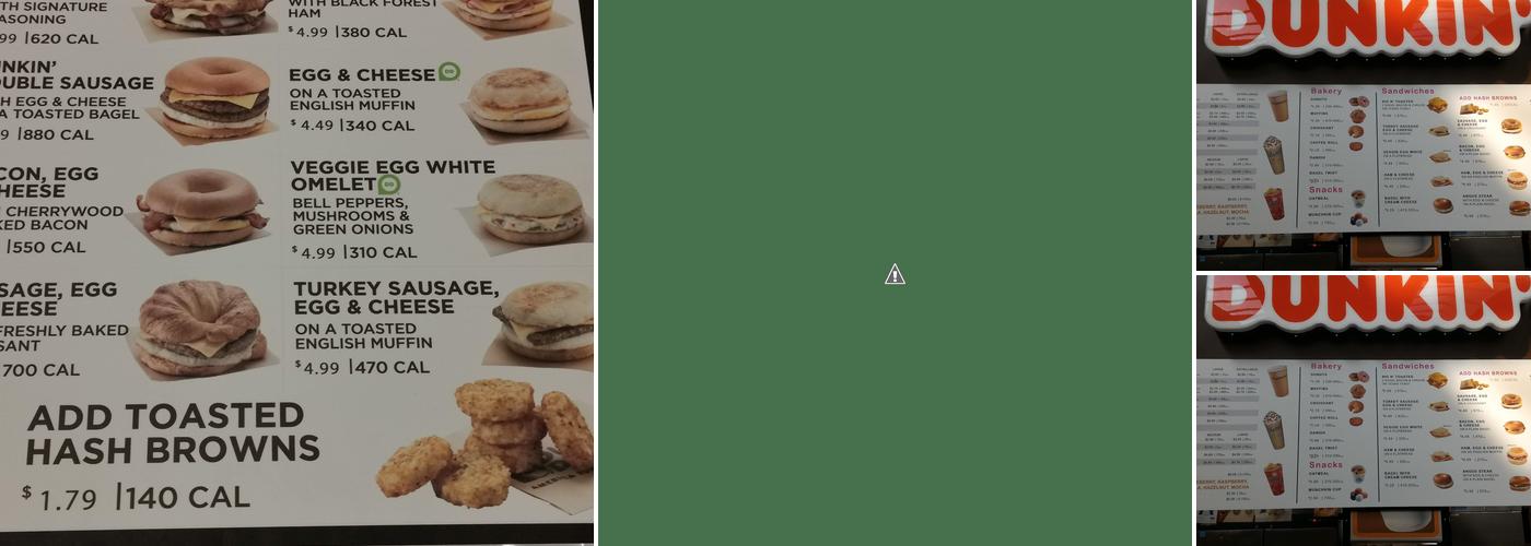 Dunkin' Menu