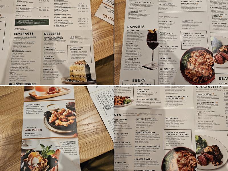 Carrabba's Italian Grill Menu