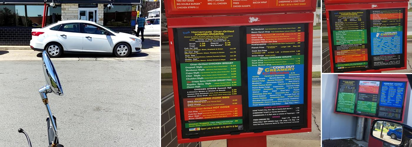 Cook Out Menu