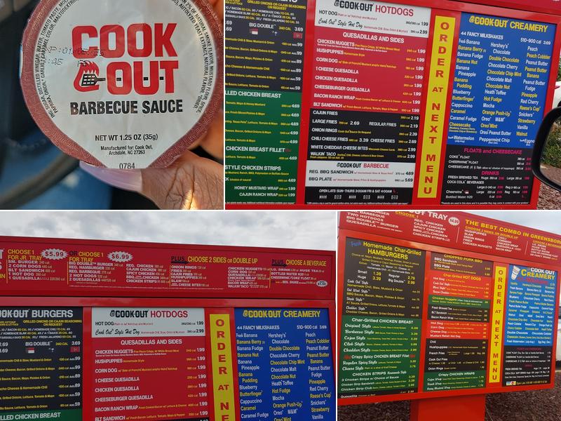 Cook Out Menu
