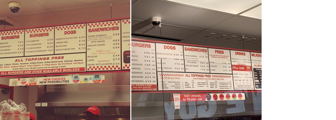 Five Guys Menu