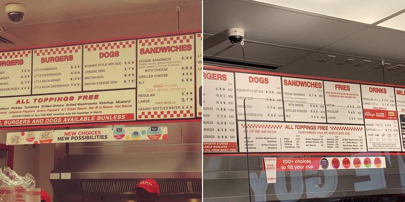 Five Guys Menu