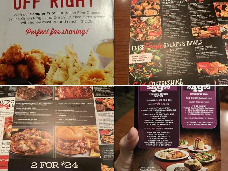 Ruby Tuesday Menu