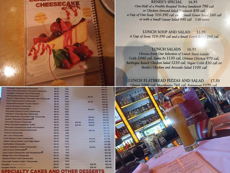 The Cheesecake Factory Menu
