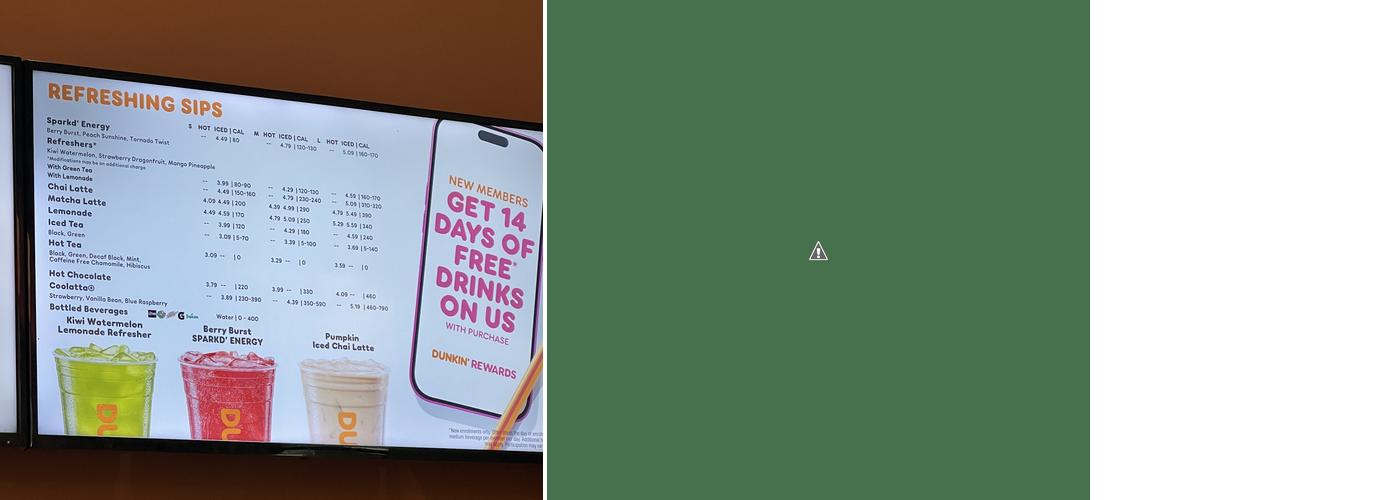 Dunkin' Menu