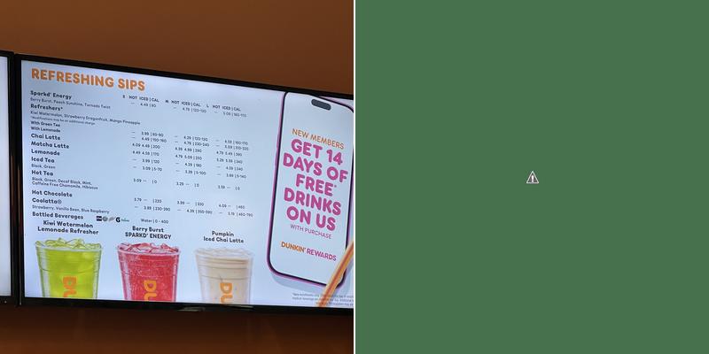Dunkin' Menu