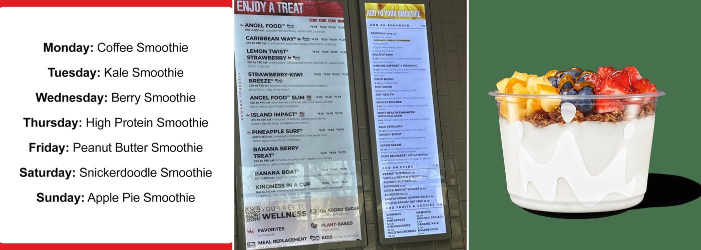 Smoothie King Menu