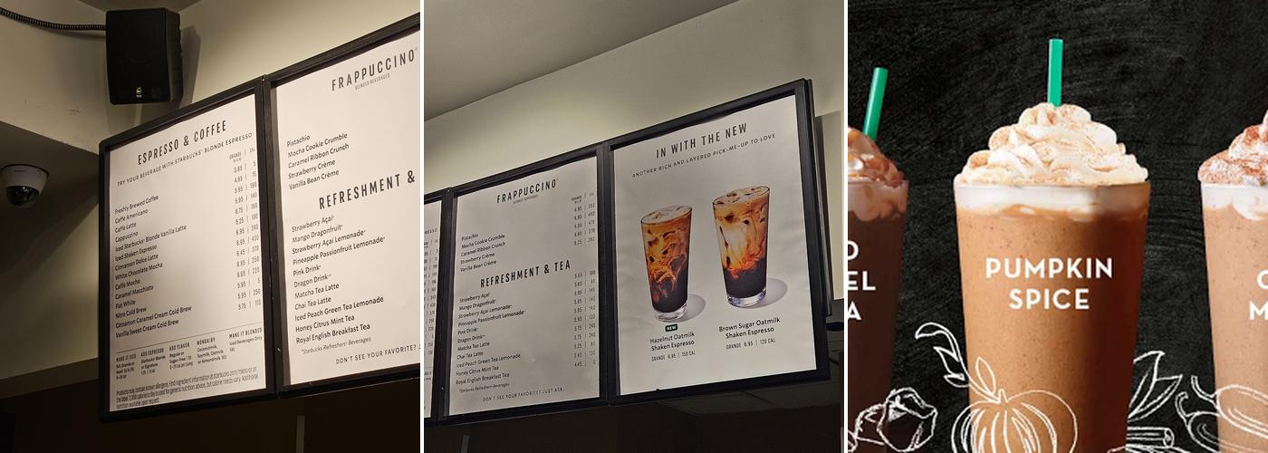 Starbucks Menu