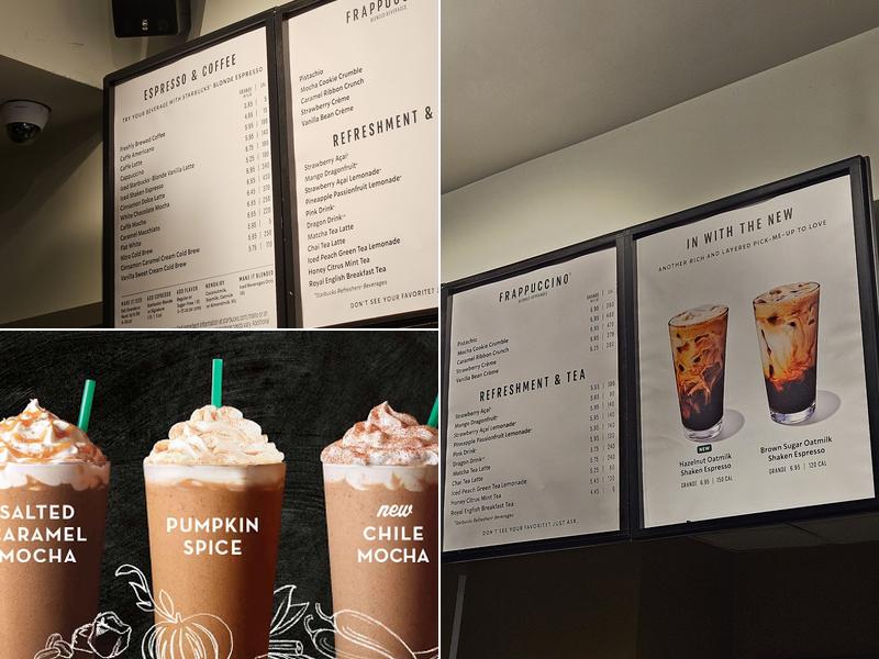 Starbucks Menu