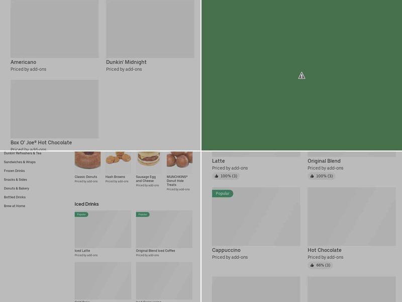 Dunkin' Menu