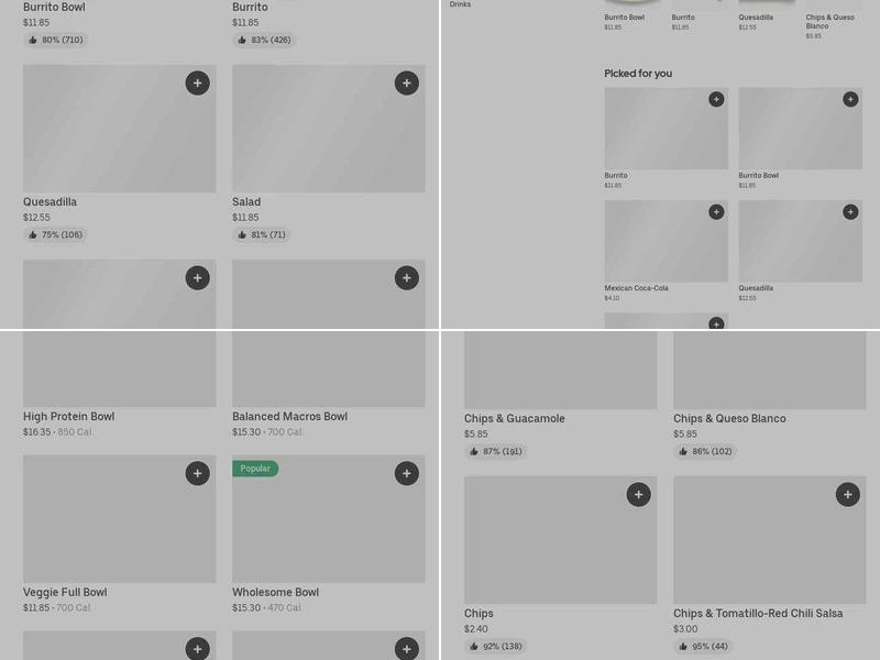 Chipotle Mexican Grill Menu