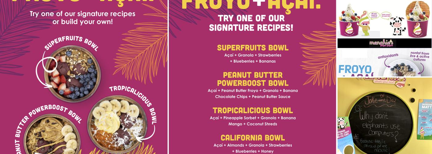 Menchie's Frozen Yogurt Menu