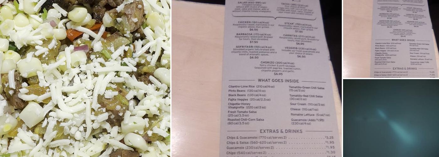 Chipotle Mexican Grill Menu