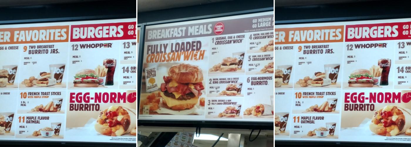 Burger King Menu