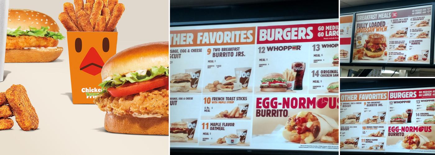 Burger King Menu