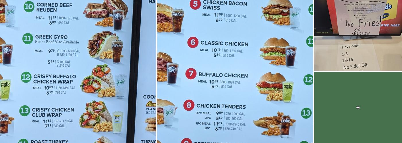 Arby's Menu