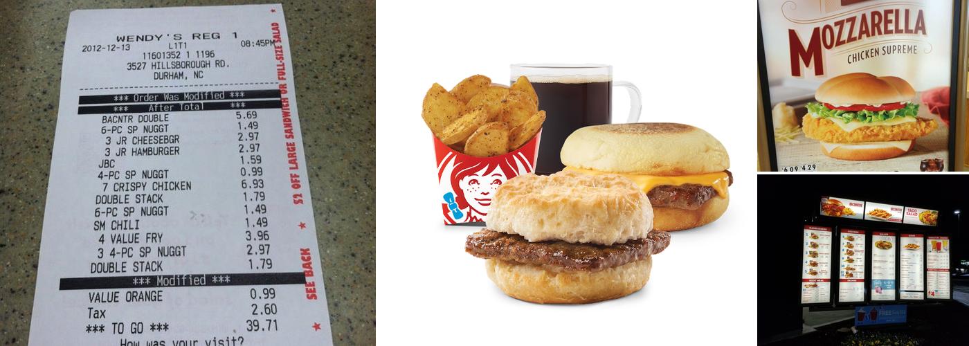 Wendy's Menu