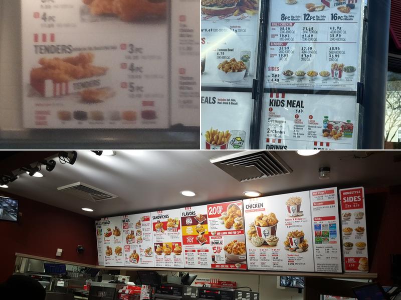 KFC Menu