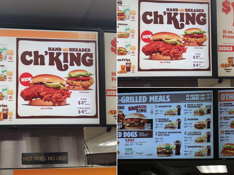 Burger King Menu