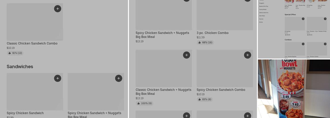 KFC Menu