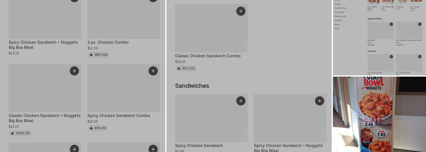 KFC Menu
