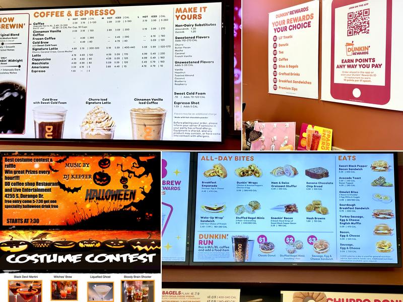 Dunkin' Menu
