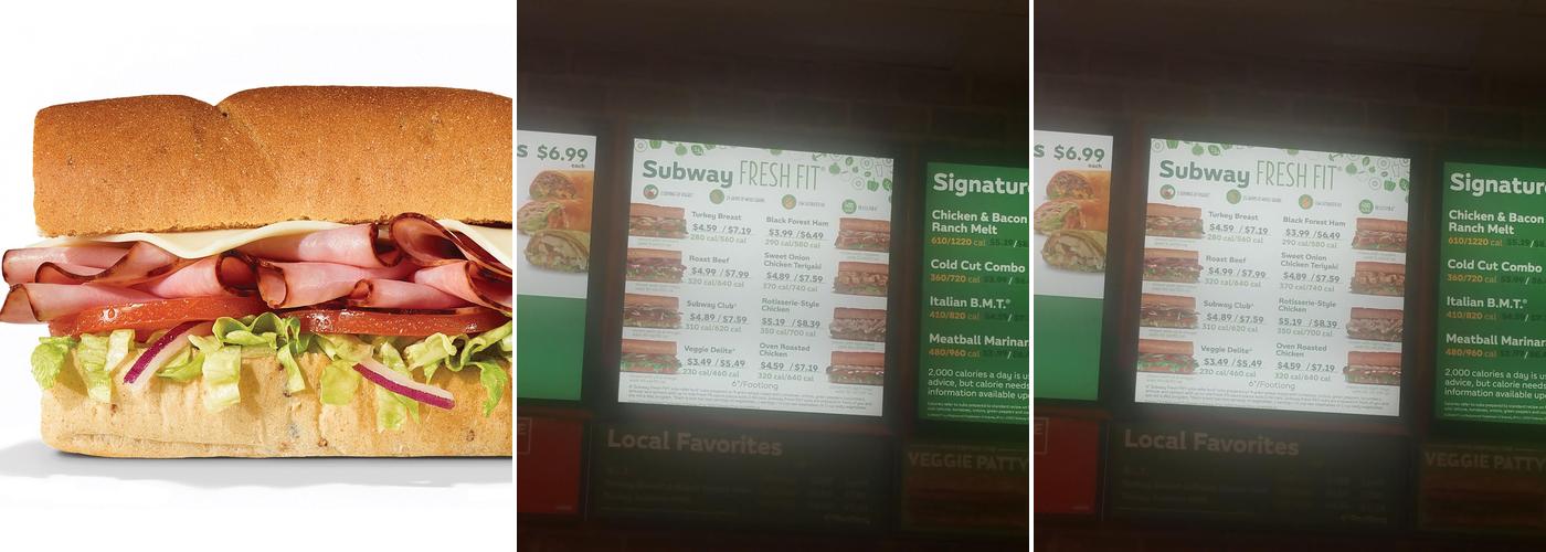 Subway Menu