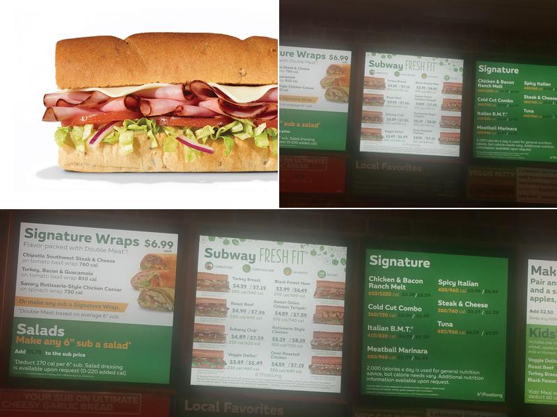 Subway Menu