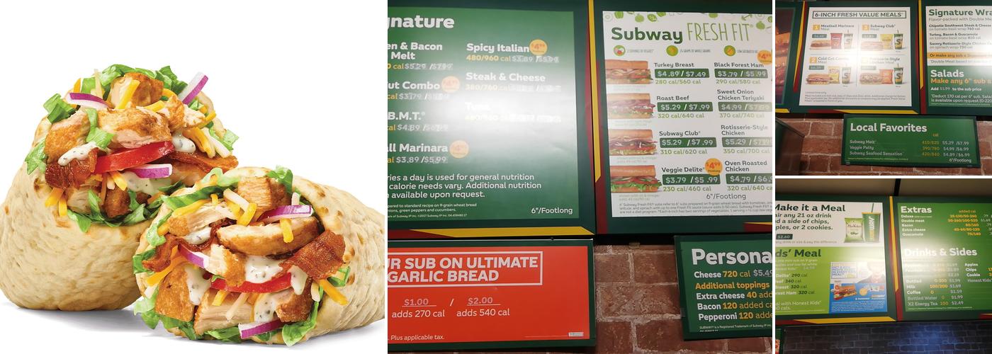 Subway Menu