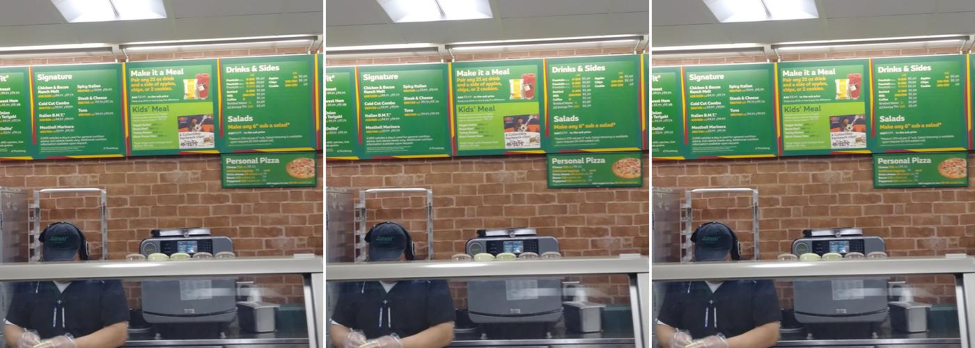 Subway Menu