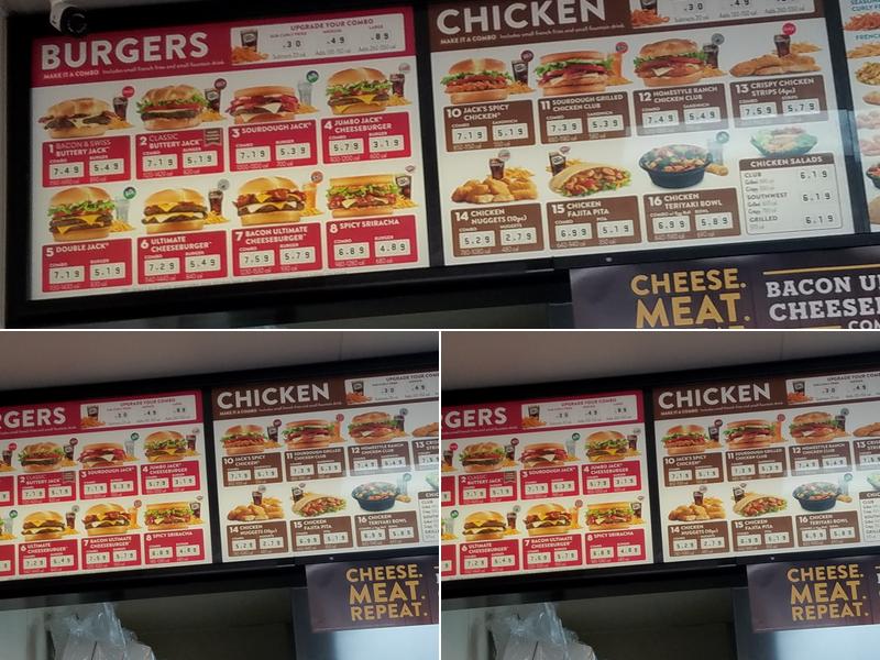 Jack In The Box Menu